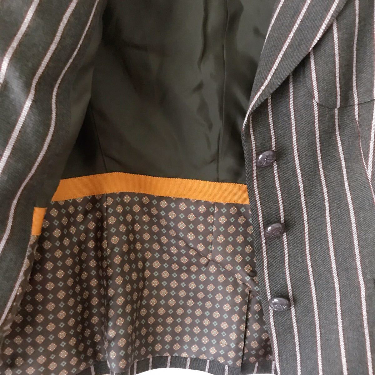 クリーニング済 アクアスキュータム Aquascutum スーツ ストライプ