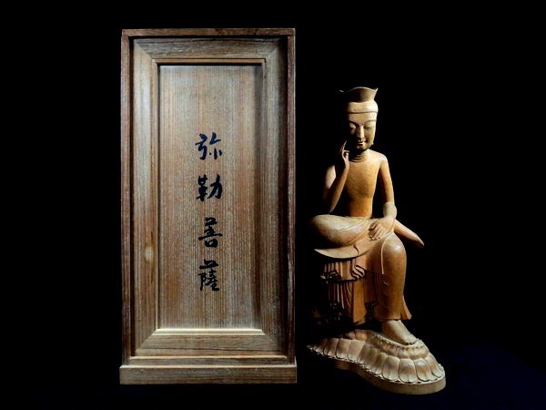 正規逆輸入品】 周慶作 木彫像 仏像 観音菩薩像 中国古美術 彫刻 仏師
