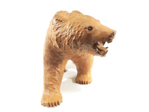 北海道民芸品・木彫りの熊の置物・船田民芸