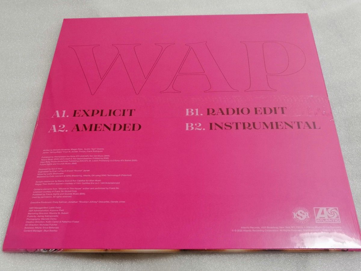 Cardi B WAP (FEAT. MEGAN THEE STALLION) Pink Vinyl 12' LP 