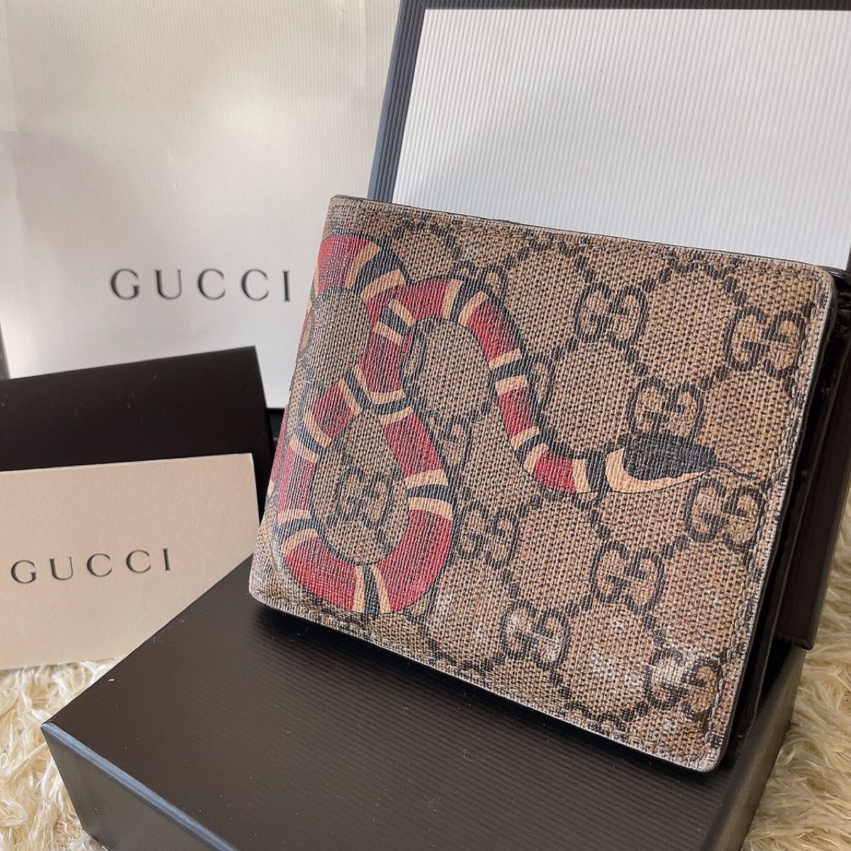 GUCCI キングスネーク 蛇 二つ折り財布