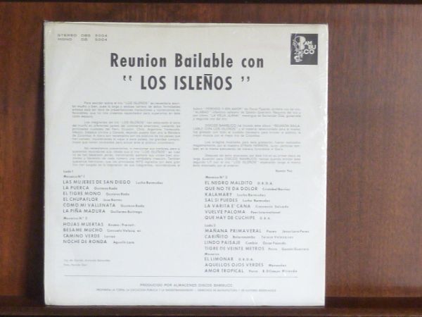 LOS ISLENOS/REUNION BAILABLE-5004（LP）_画像2