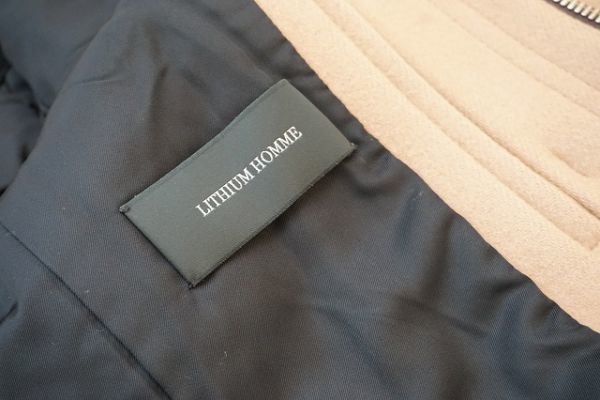 [ prompt decision ]LITHIUM HOMME lithium Homme men's duffle coat Zip up short sinsa rate Camel series size :40 made in Japan [790886]