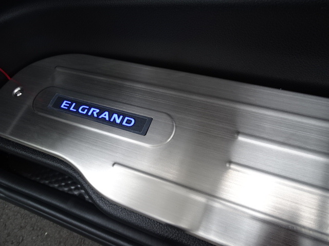  cheap selling out! unused storage goods! Nissan Elgrand E52 series made of stainless steel door scuff plate blue color blue LED first term latter term common made of stainless steel 