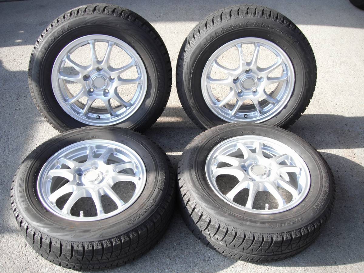 バリ山 中古 ブリヂストン スタッドレス タイヤ 195/65R15 195/65-15 アルミ付 ノア ヴォクシー エスクァイア ステップワゴン アクセラ 雪_画像1