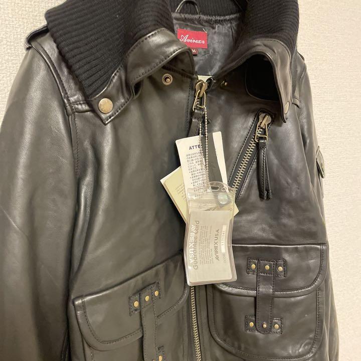 ☆美品☆アヴィレックス ラムレザージャケット Mサイズ タグ付き-