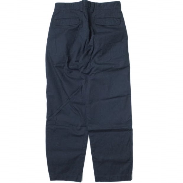 is-ness イズネス 日本製 AH EDITORIAL WIDE CHINO PANTS 長谷川昭雄 2タックワイドチノパンツ 16PT01T01 38 NAVY テーパード g8912_画像2