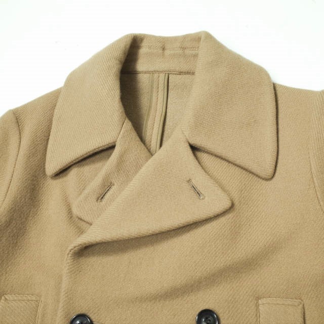 新品 UNUSED アンユーズド 17AW 日本製 DOUBLE BREASTED COAT ダブルブレステッドコート US1314 3 CAMEL ピーコート アウター g8885_画像3