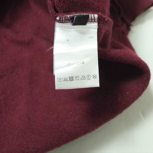 CAMIEL FORTGENS カミエル フォートヘンス long crew sweater カットオフスウェット P/N 07.04.01 M WINE RED プルオーバー トップス g8498_画像7