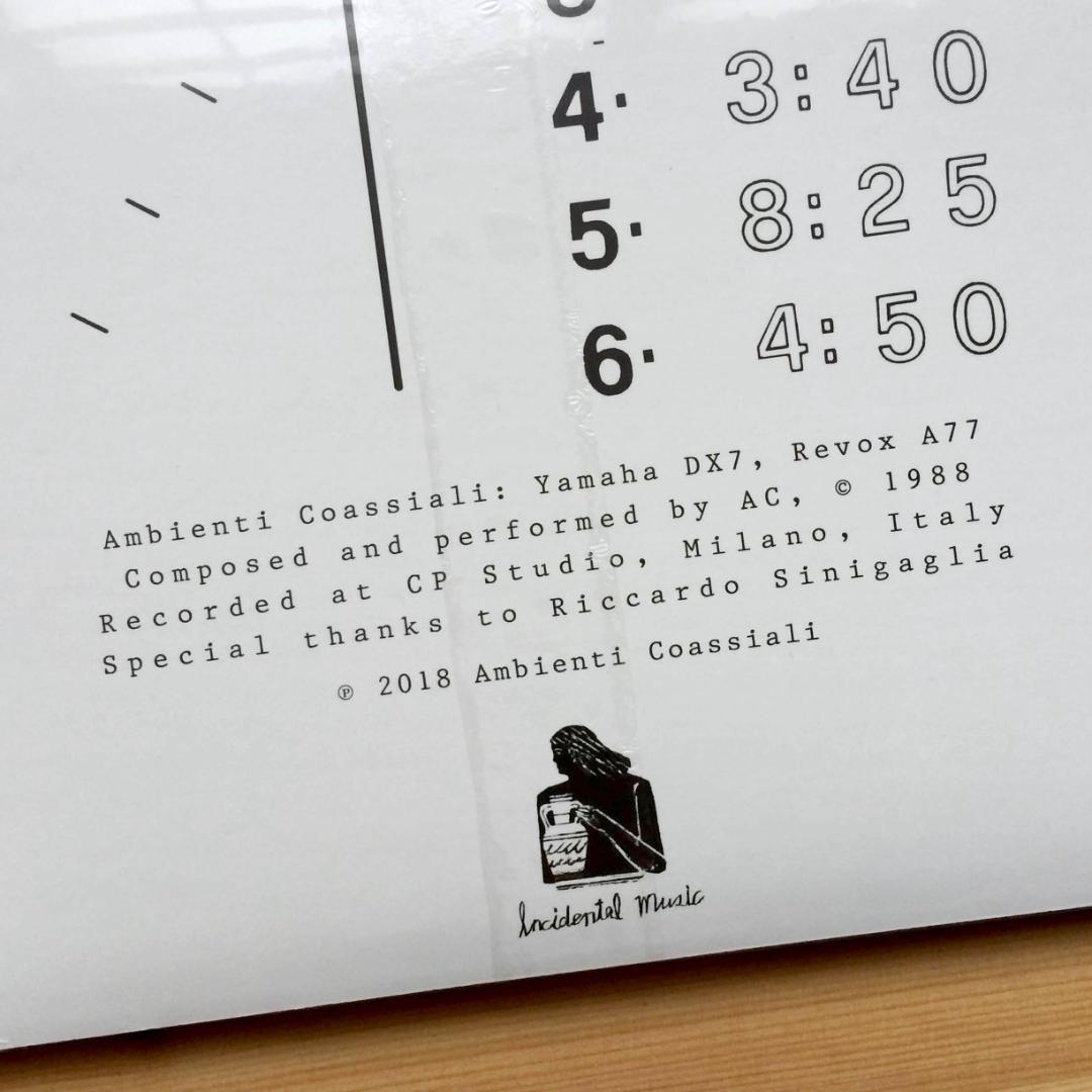 Ambienti Coassiali　Vol. 1 Room 1-6　2018年　LPレコード　新品未開封　Incidental Music　アンビエント　環境音楽　Brian Eno　吉村弘_画像3