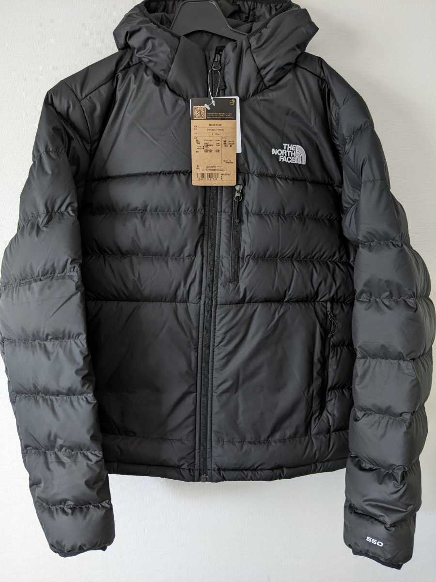 未使用/ザノースフェイス　ダウン/THE NORTH　FACE/フードジャケットブラックパーカー/メンズUS　Mサイズ/M-L相当　アコンカグア2 フーディ