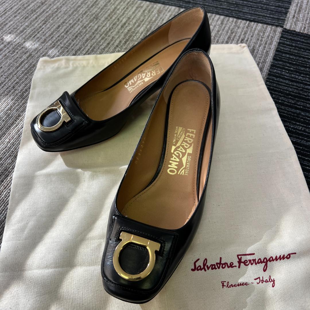 公式の 美品 Salvatore Ferragamo フェラガモ ガンチーニ パンプス 5