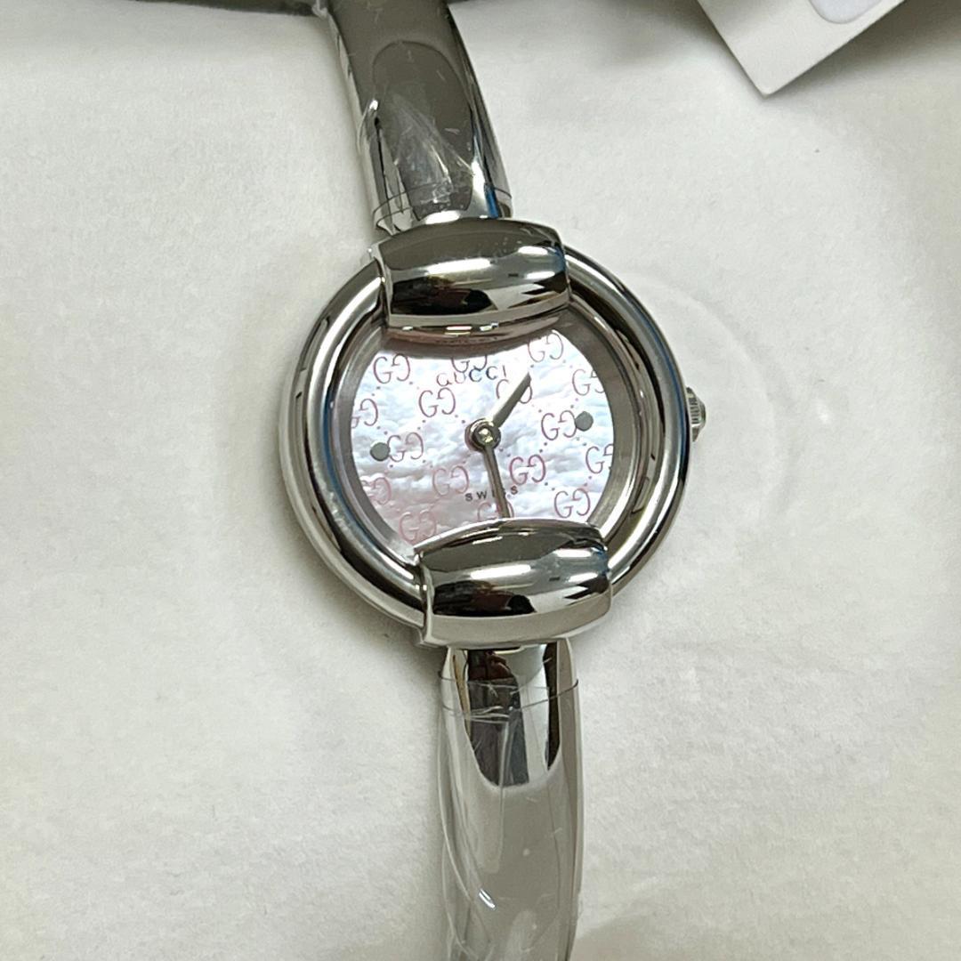 完売品 新品未使用品 GUCCI グッチ ピンク シェル盤 腕時計 レディース 