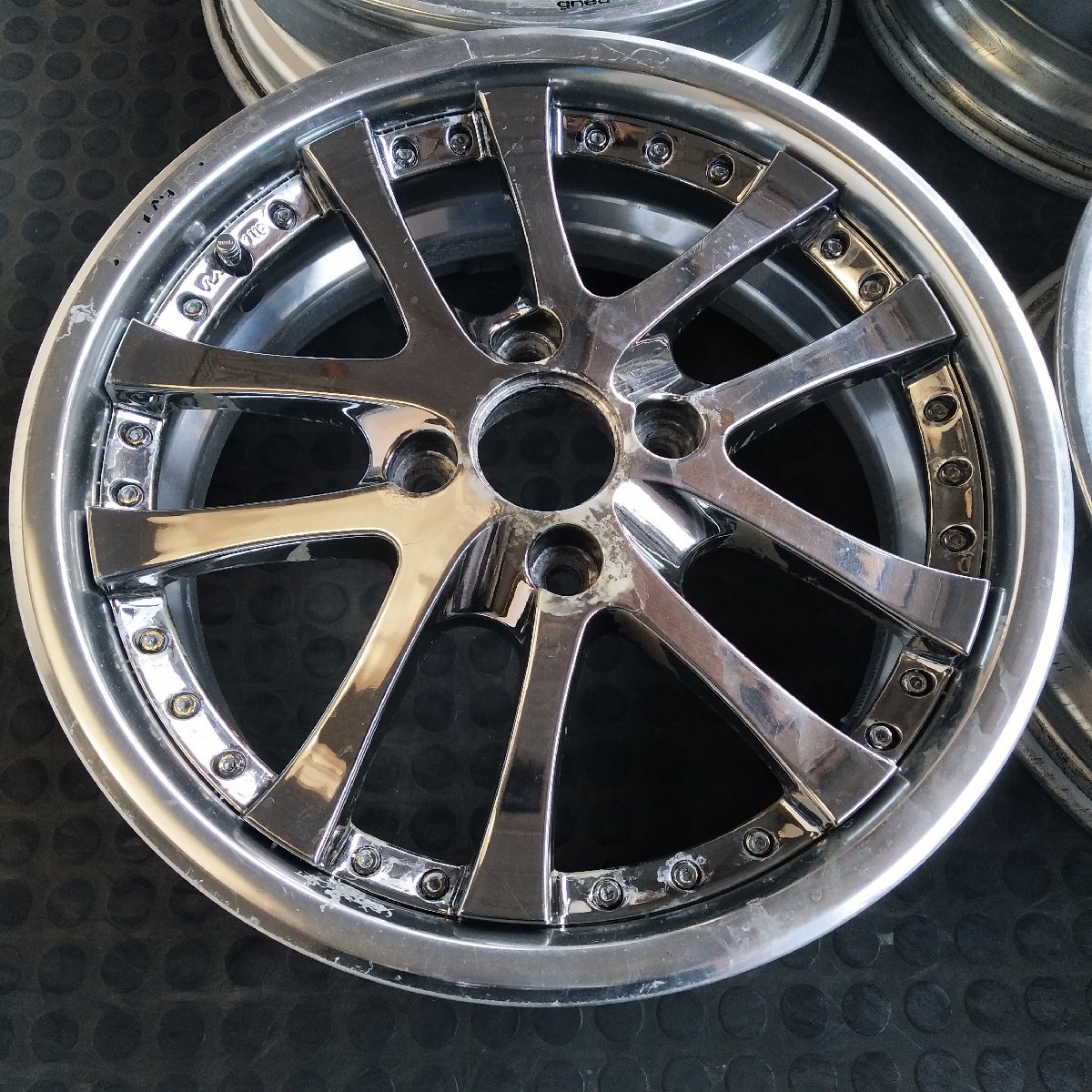 管理番号：W11-114【4本価格】【15x5.5J 4x100 ET+45 ハブ65】weds kranze LXZ・コンパクトカー等・日本製・直接引取可能_画像7