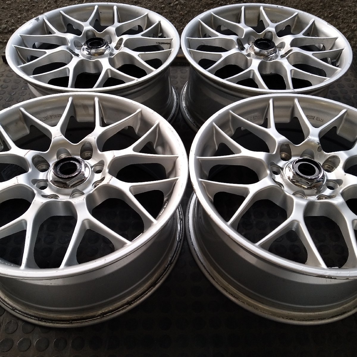 管理番号：W11-151【4本価格】【15x6.5J 4x100 4x114.3 ET+45 ハブ70】SPEED STAR TYPE-M・マルチ・日本製・直接引取可能・下取り可能_画像2