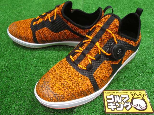 GK鈴鹿☆ 新品160 【27.0】Lynx リンクス◆スパイクレス ゴルフシューズ◆SK-55◆オレンジ◆ダイヤル式◆オススメ★