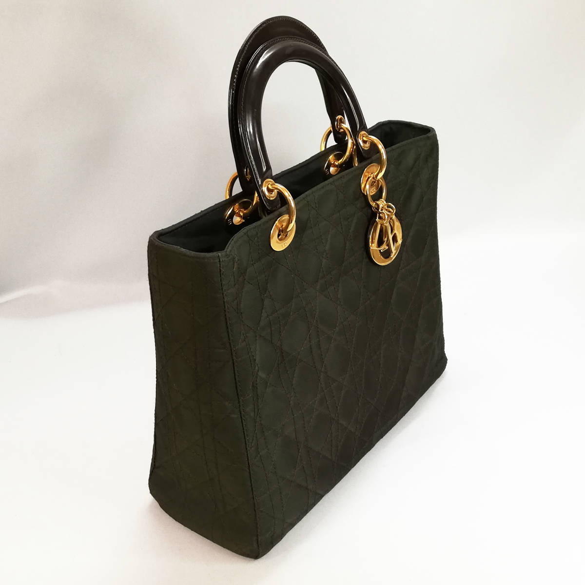 [ superior article ] Christian * Dior reti Dior kana -ju2way handbag shoulder green group [ free shipping ]025