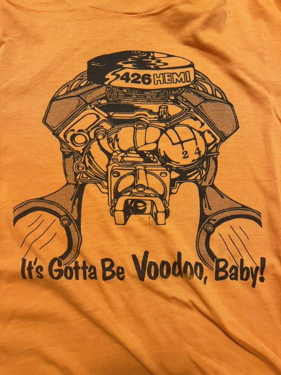 【オープニング大セール】 90s ヴィンテージ　426HEMI MOPER Tシャツ　シングルステッチ　ヘミオレンジ　ヘインズ Hanes V8 USA製 文字、ロゴ