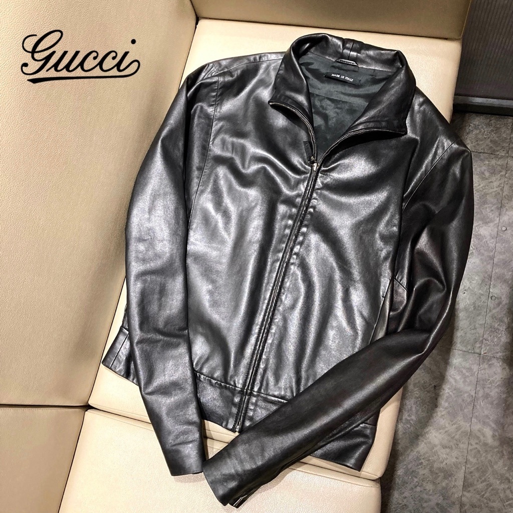 美品□GUCCI□トムフォード□ライダースジャケット□羊革製-