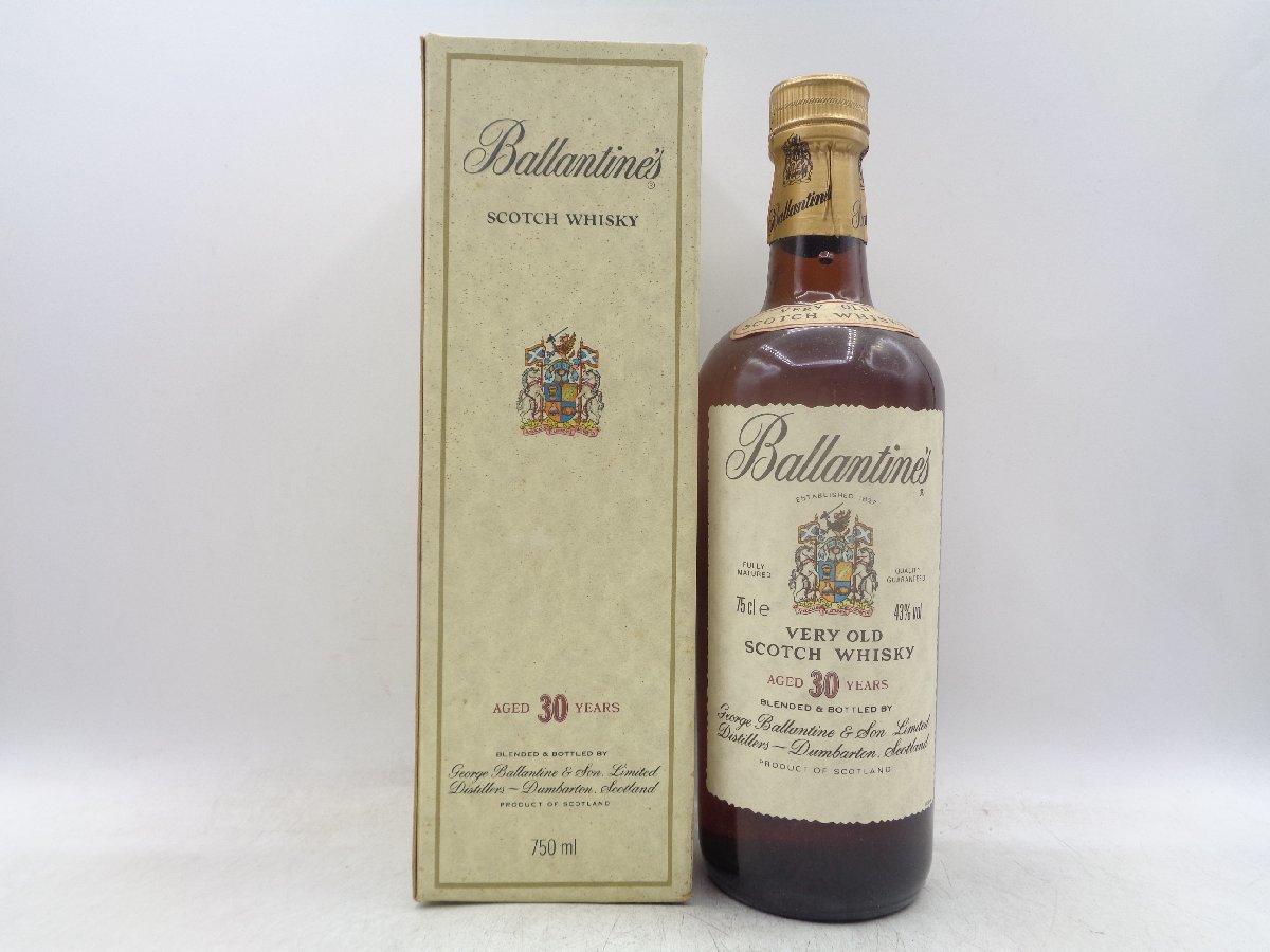 古酒 バランタイン 30年 Ballantines スコッチウイスキー 箱入 www