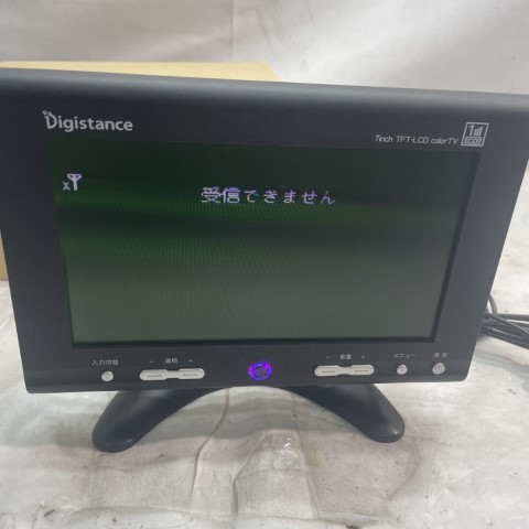 Digistance 7インチ TFT-LCDカラーカメラ ワンセグ DS-TV70I301BK アンテナ付 #24982の画像2