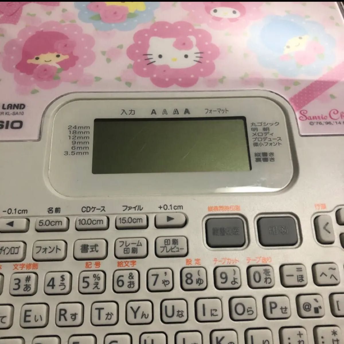 カシオ ラベルライター ネームランド サンリオモデル KL-SA10 ホワイト　未使用ピンク　 サンリオ キキ&ララ CASIO 