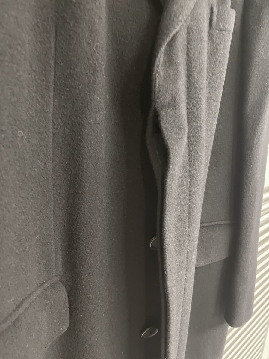 極美品 ダンヒル ウールカシミヤコート 黒LL52 コート | houston