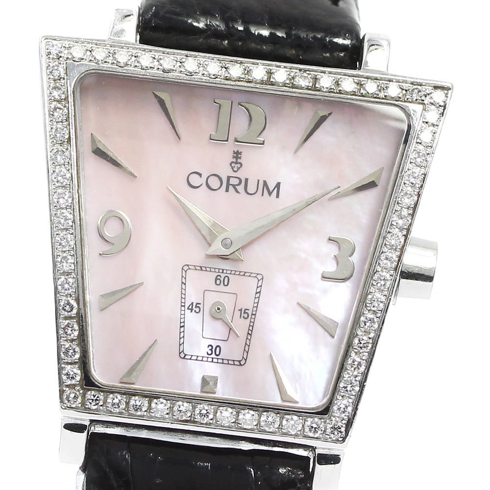 【CORUM】コルム トラピーズ ダイヤベゼル スモールセコンド 105.404.47 クォーツ レディース_730519【ev20】_画像1