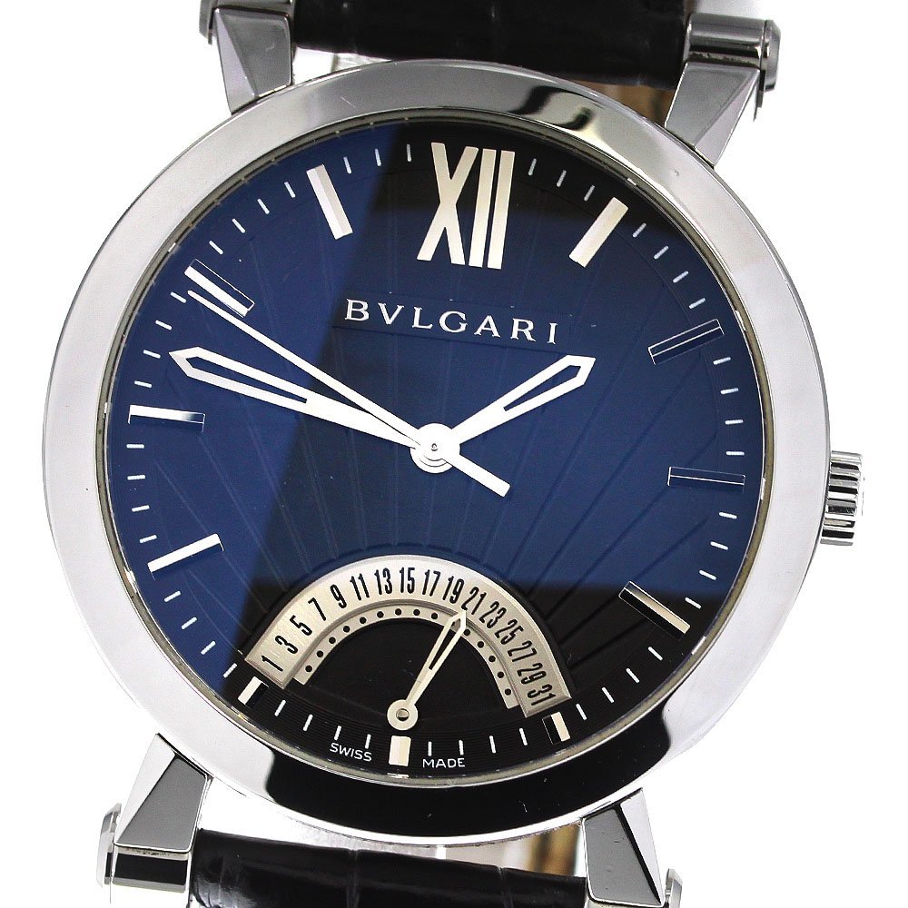 ベルト訳あり☆ ★内箱・保証書付き【BVLGARI】ブルガリ ソティリオ ブルガリ レトログラード SB42SDR 自動巻き メンズ_722843【ev20】_画像1