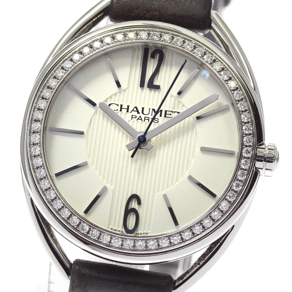 * box attaching [Chaumet] Chaumet Lien W23211-01A diamond bezel quartz lady's 