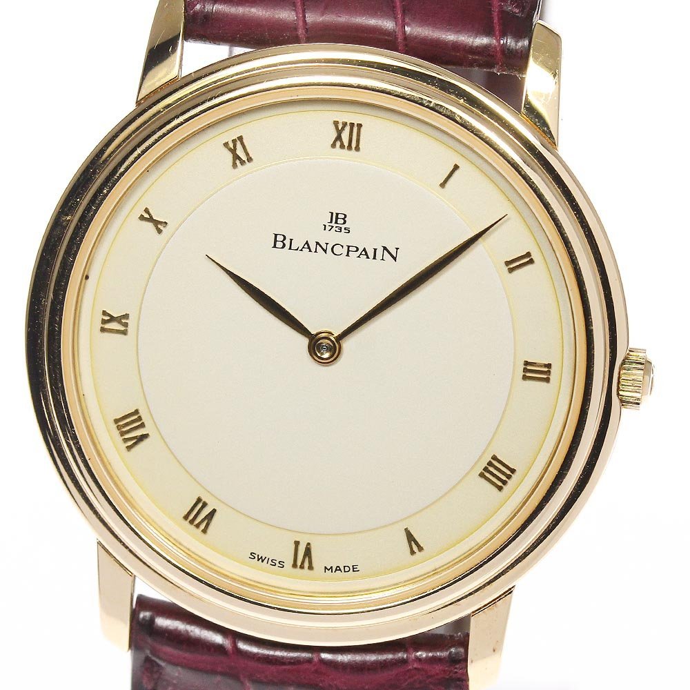 ★保証書付き【Blancpain】ブランパン ヴィルレ ウルトラスリム 0021-3318-55 K18YG 手巻き メンズ_画像1