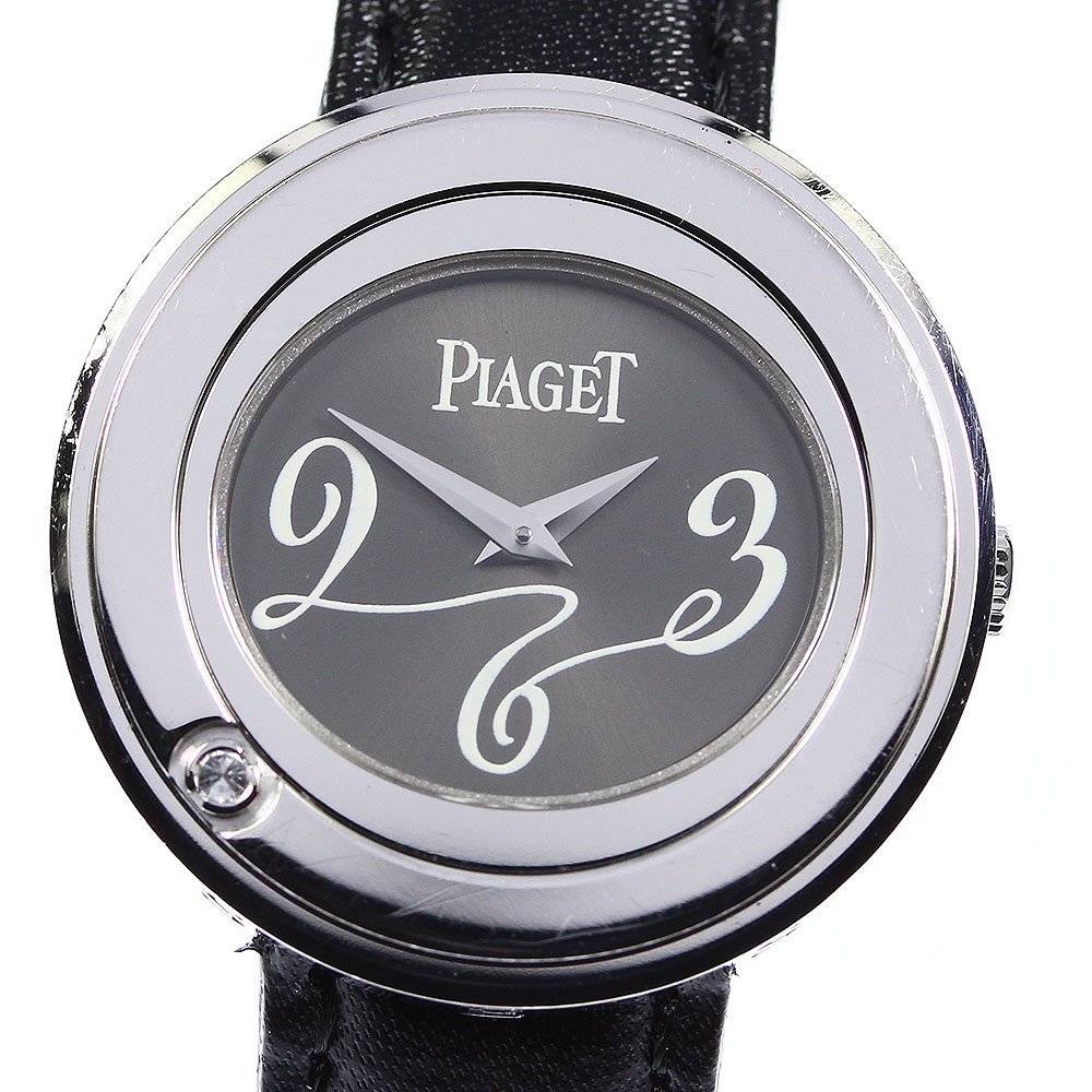 【PIAGET】ピアジェ ポセション K18WG 1Pダイヤ P10275 クォーツ レディース_722236【ev20】の画像1