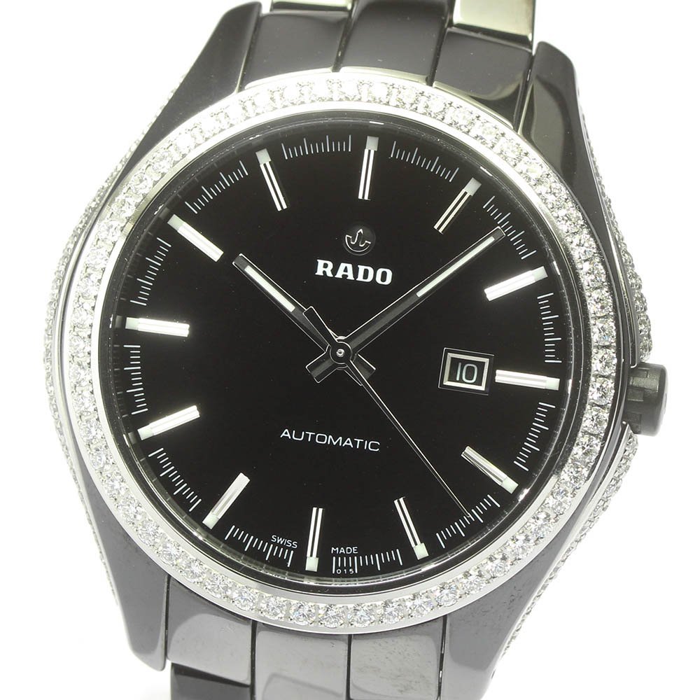 ☆極美品★箱・保証書付き【RADO】ラドー ハイパークローム R32482152 ダイヤベゼル デイト 自動巻き レディース 【2210】【ev20】