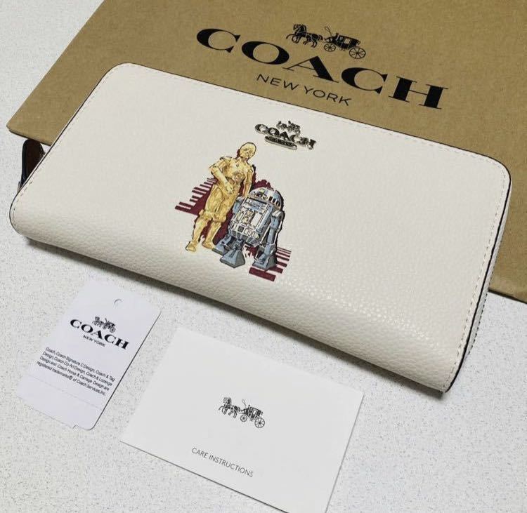 在庫一掃 ☆COACH シグネチャー コーチxスターウォーズ限定コラボ 長財布 F88587 F86093 りんご スキャッタードアップルプリント ラウンドジップウォレット STARWARS アコーディオン☆ ロボット アコーディオン ラウンドジップウォレット 白 茶☆A ☆COACH コーチ COACH アウトレット レディース ラウンドジップ長財布 69832