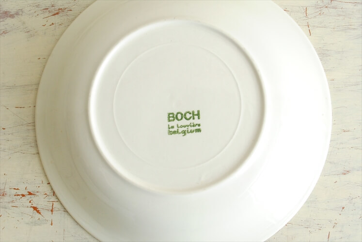 ベルギー製 BOCH ボッホ PARADISO 20cm スーププレート 深皿 ディーププレート ヴィンテージ 食器 アンティーク it0893の画像5