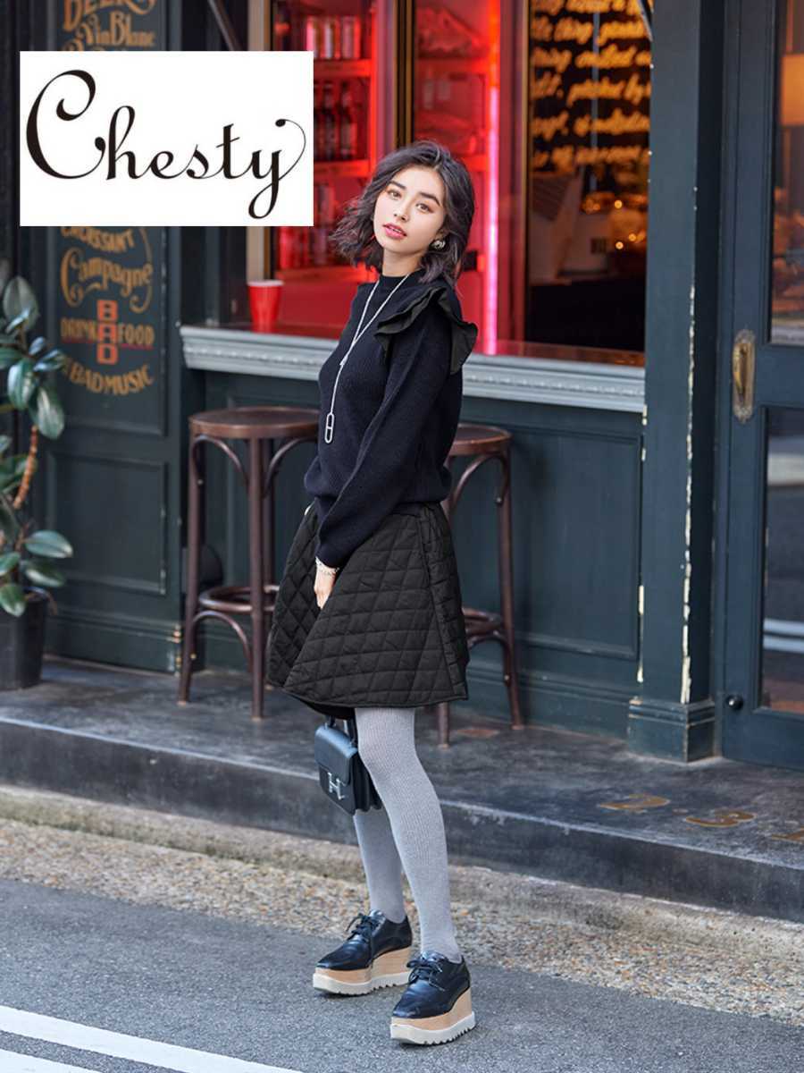 Chesty ドッキングニットロングワンピース 完売品 最新ショップ