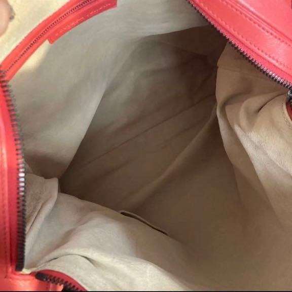 海外輸入】 BOTTEGA ボッテガ トートバッグ ワンショルダー レッド