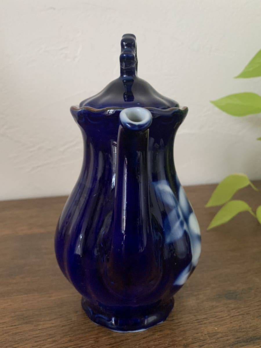  teapot blue flower Vintage 
