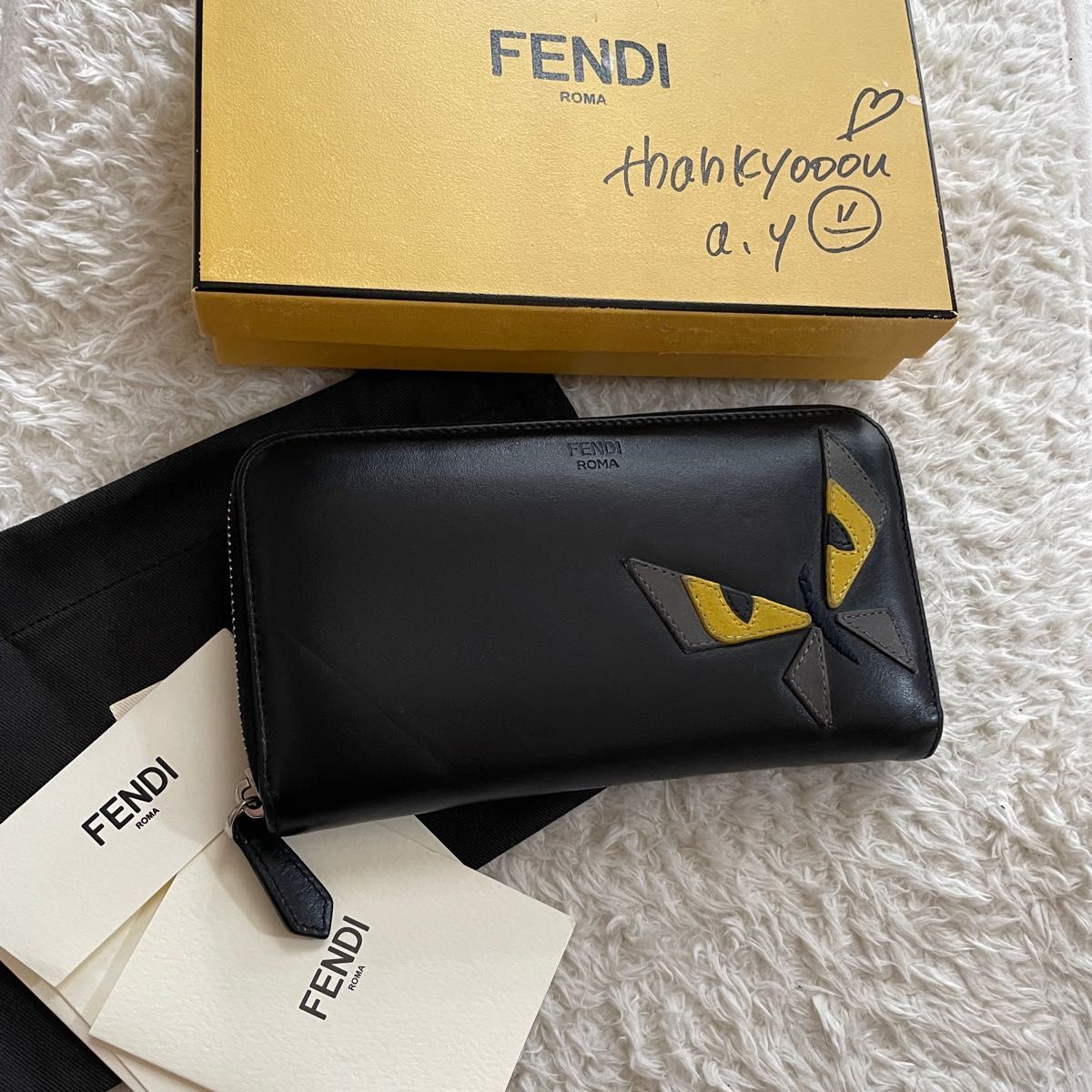 極上美品】174 FENDI フェンディ モンスターラウンドファスナー 長財布