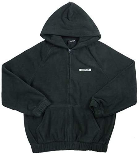 新品 Fear Of God essentials polar fleece full zip hoodie ( S ) BLACK 黒 FOG フリース フルジップ フーディー パーカー