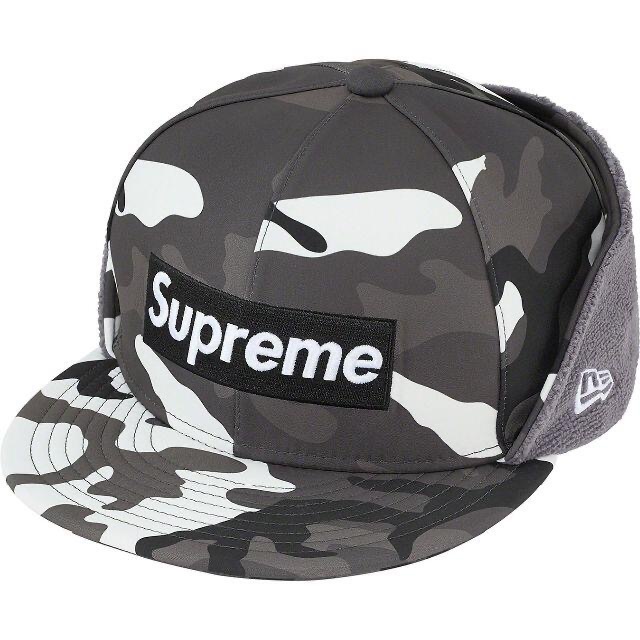 新品未開封納品書付き Supreme WINDSTOPPER Earflap Box Logo New Era Snow Camo ( 7 1/2 L ) スノー カモ 20FW