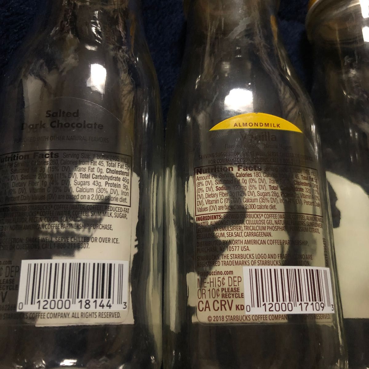 空瓶　海外購入　スターバックス4本　ノア1本　日本未発売　空き瓶 スタバ 海外限定 STARBUCKS フラペチーノ 瓶 アメリカ