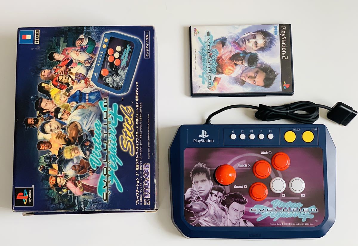 SEGA HORI バーチャファイター4 エボリューション コントローラー アーケード * virtua fighter 4 evolution controller arcade + game ps2_画像1