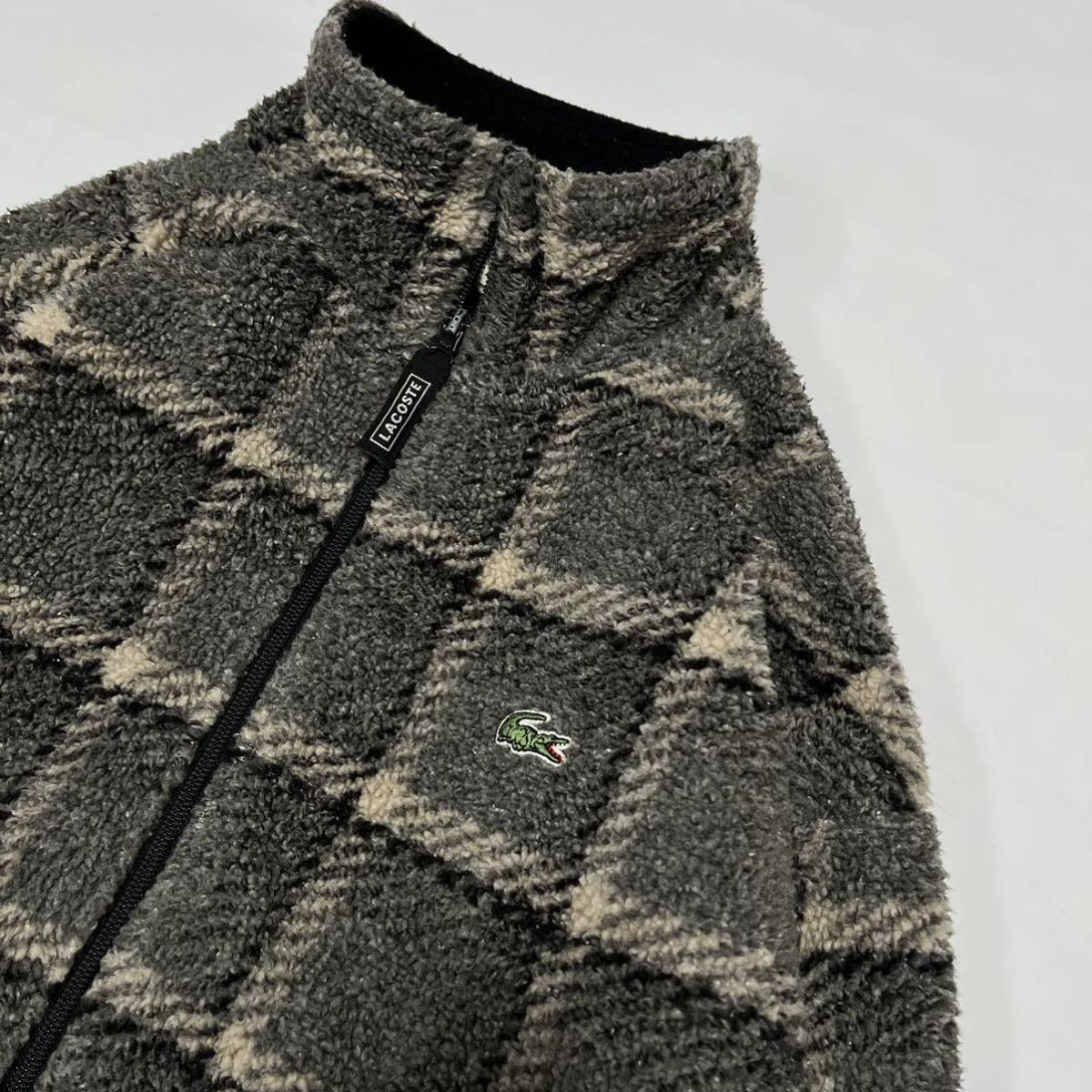 ラコステ LACOSTE ボアブルゾン ボア ジップアップ パーカー 90s ラコステ LACOSTE ボアブルゾン ボア ジップアップ パーカー 90s