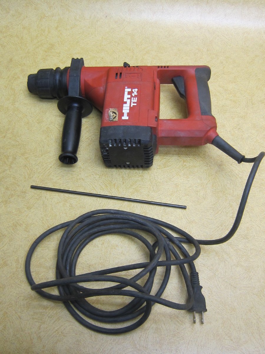 【中古】HILTI ヒルティ ロータリーハンマードリル TE14 ドリルビット7本・説明書・ケース付 SDS ハンマドリル ドリル コンクリート 穴あけ_画像2