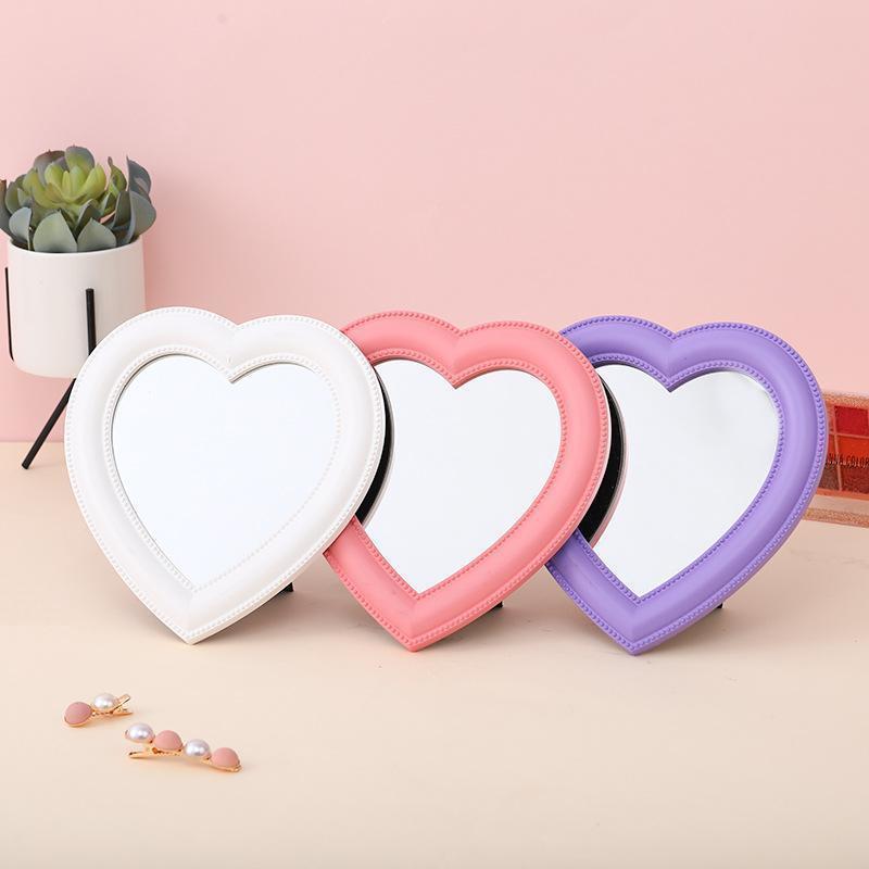 100%品質 セール 大きめ メイク 鏡 パープル ハート ミラー 可愛い 紫 自立 壁掛け セール 大きめ! ハート型 ミラー パープル 自立 壁掛け 可愛い 化粧 鏡
