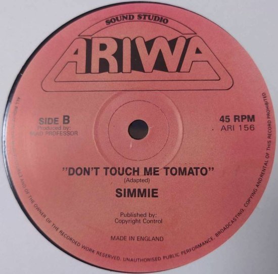 試聴あり★同梱可★Macka B & Simmie / Simmie - Hands Off / Don't Touch Me Tomato [12”]Mad ProffessorAriwaレゲエダブ_画像1