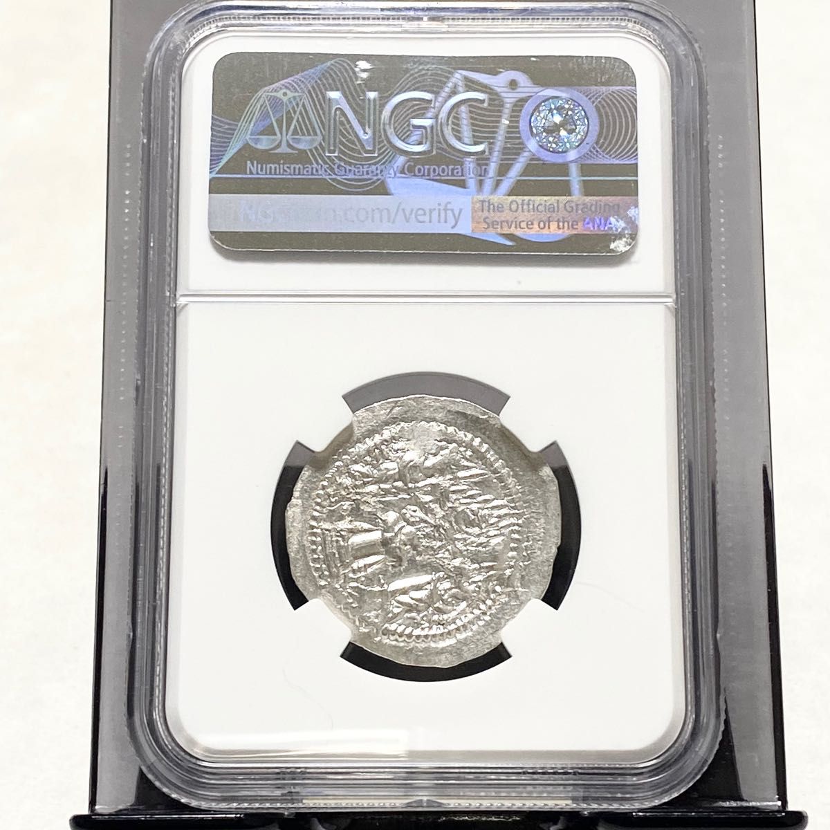 420-438年 ドラクマ銀貨 ササン朝ペルシア NGC バハラーム5世 古代