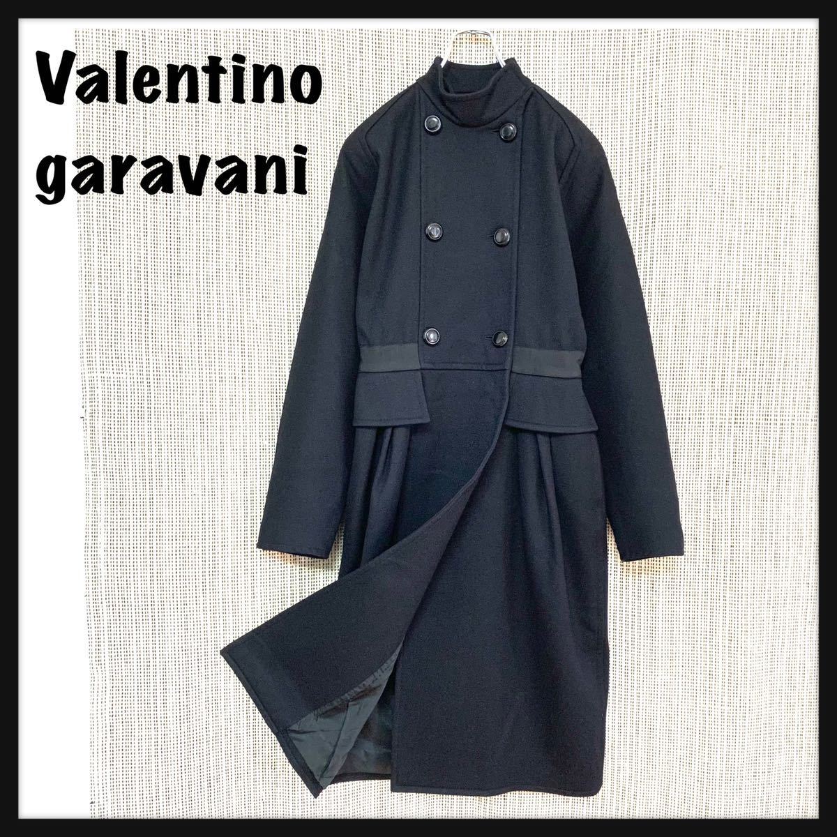 【希少】Valentino garavani BOUTIQUE ヴァレンティノ ガラヴァーニ スタンドカラー コート バックリボン_画像1