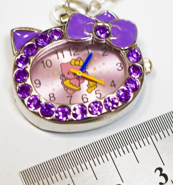  подвеска аналог Kitty Hello Kitty часы колье фиолетовый часы лиловый 